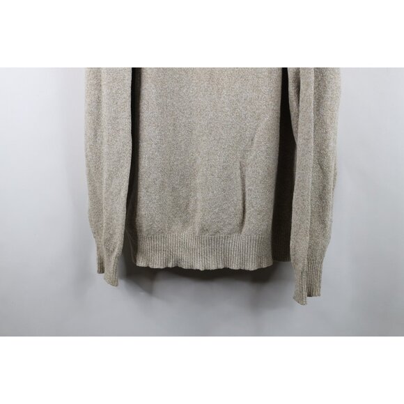 Vintage 90s Woolrich Mens Large Blank Cotton Knit Crewneck Sweater Beige USA - Picture 3 of 10
